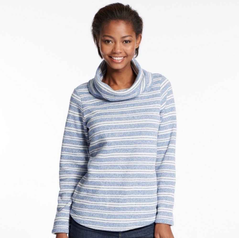 LL Bean Womens Easy Cowlneck Pullover Sweater i